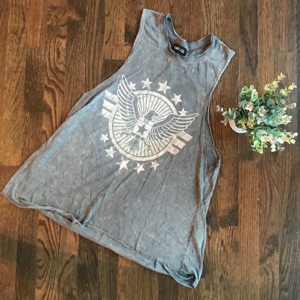 Fabrik grey graphic tank